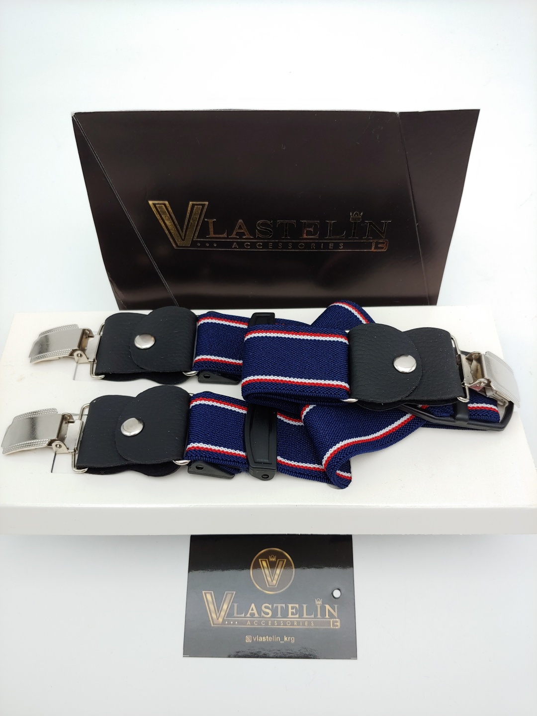 Подтяжки Vlastelin длина 175 см, ширина ленты 3.5 см