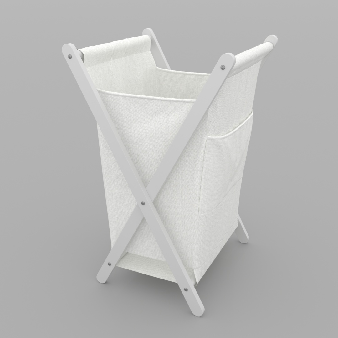 WasserKRAFT корзина для белья 42x41x65 см, дерево, полиэстер