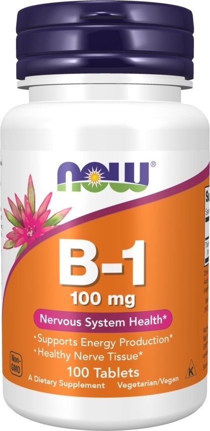 Купить NOW B-1 100 mg 100 таблеток в Алматы – Магазин на Kaspi.kz