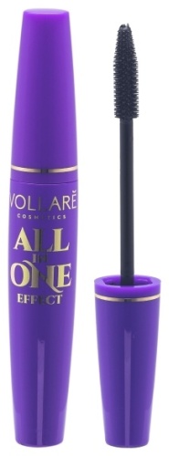 Тушь для ресниц Vollare All in One Effect для объема, удлиняющая, подкручивающая черный