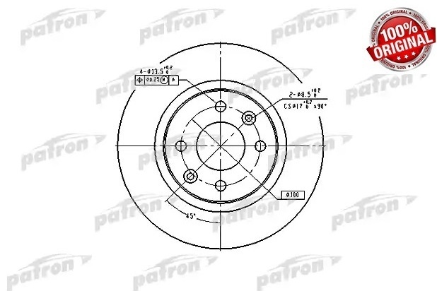 Диски PATRON передние PBD2586
