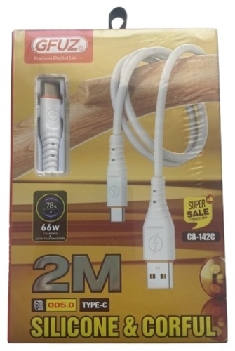 Кабель GFUZ USB TypeC (M), USB 2.0 (M) белый