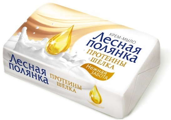Кусковое мыло туалетное Нэфис Лесная Полянка ПРОТЕИНЫ ШЕЛКА 90 г
