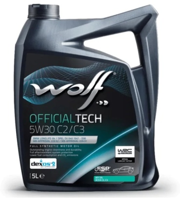 Синтетическое WOLF OFFICIALTECH C2/C3 5W-30 5 л