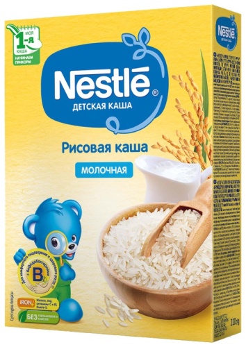 Nestlé Молочная рисовая каша с 4 месяцев 220 г