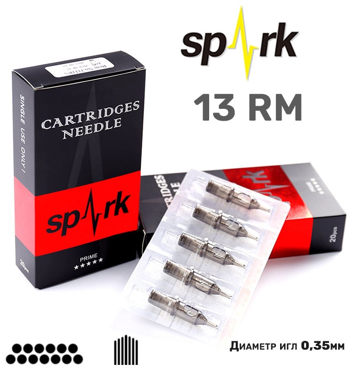 SPARK тату картриджи PRIME 1213RM 5 шт