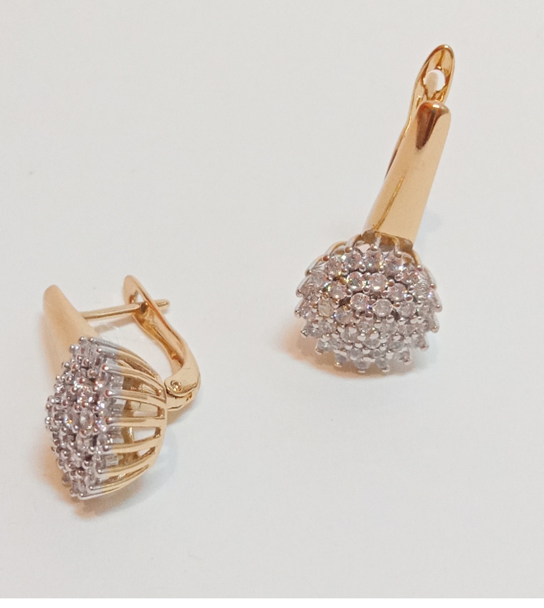 Серьги Xuping Jewelry медицинское золото, цирконий, хризоколла
