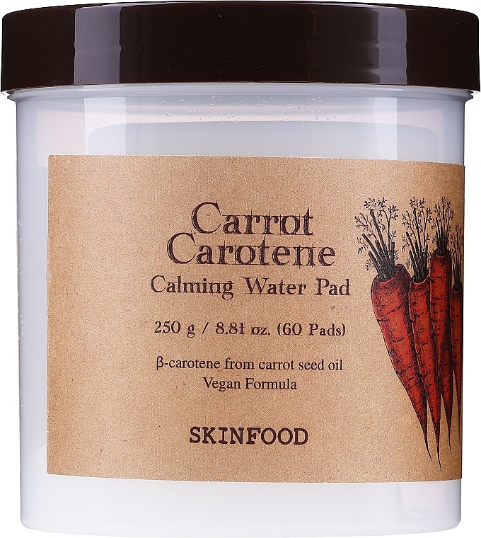 Skinfood тонер Carrot Carotene Calming Water Pad 60 шт