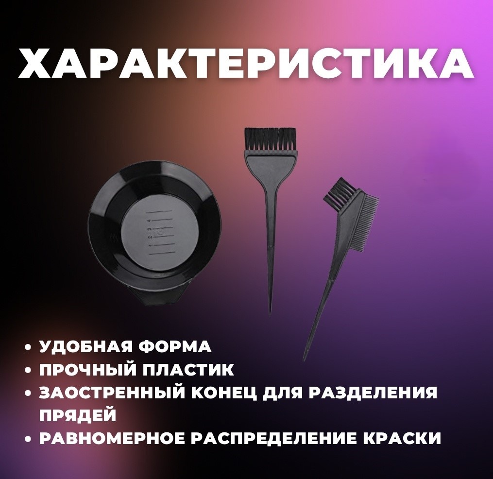 VIVAGOODS набор для окрашивания волос черный