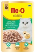 Me-O Delite кусочки в желе курица, тунец 70 г 1 шт