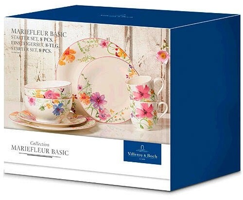 Сервиз на 2 персоны Villeroy&Boch Mariefleur Basic, предметов: 8, чайно-столовый, фарфор
