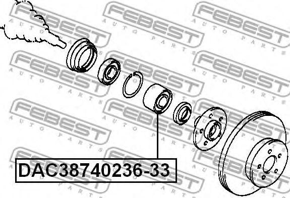 FEBEST подшипник DAC38740236-33