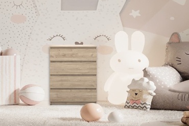 Детский комод MySTAR Сноули 4Я 00050174, 80.2x48x100 см, светло-коричневый