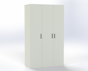 Распашной шкаф Лотос Алиса 3Д, 120x200х55 см, белый