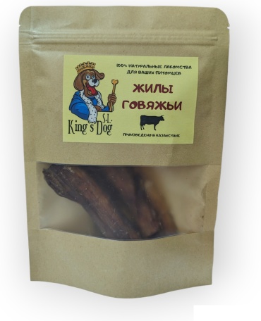 Kings Dog кусочки Kings Dog Лакомство жилы говяжьи 90 г 1 шт
