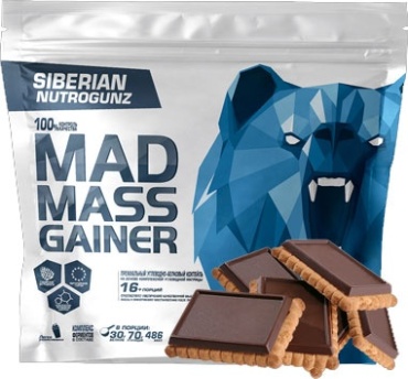 Siberian Nutrogunz Siberian Nutrogunz Mad Mass Gainer 2000 г Печенье 2000 г