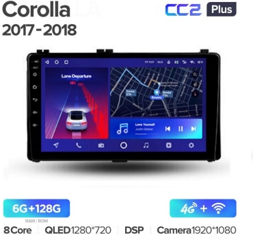 Teyes CC2 Plus Toyota Corolla 2017-2018 6gb+128gb