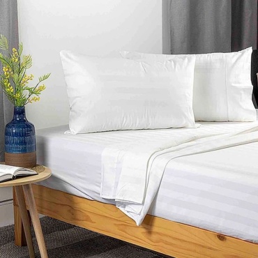 Простыня с наволочками Aline Home Breathe 160x200, страйп-сатин