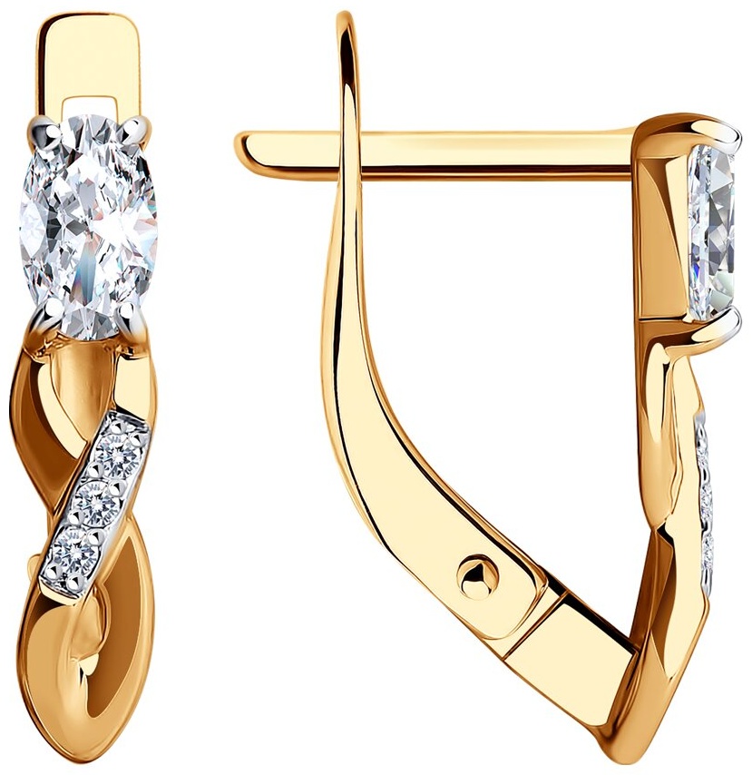 Серьги SOKOLOV EAR-SO-585-959535 вес 1.82 г золото, фианит