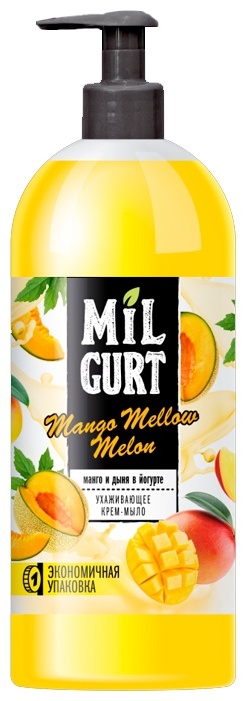 Жидкое мыло туалетное MILGURT Манго и дыня в йогурте 860 мл