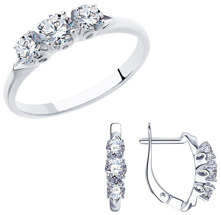 Diamant 94-120-01216-1_94-110-01216-1_16.5_skazka вес 3.87 г серебро, фианит