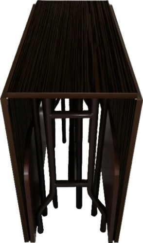 Стол-книжка 1mebel 2906, 300х90x80 см, ЛДСП, черный