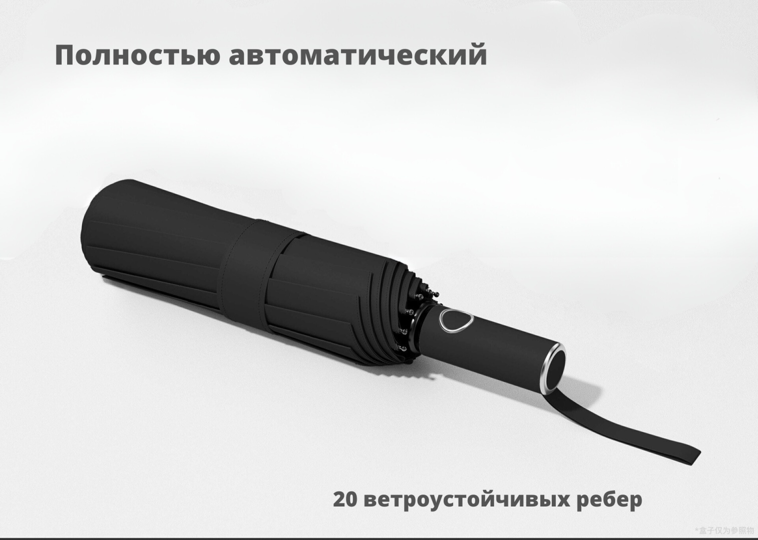 Складной зонт автомат черный