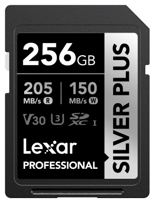 Карта памяти Lexar Secure Digital XC Silver Plus UHS-I V30 LSDSIPL256G-RNNNC 256 Гб
