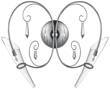 Бра настенный Lightstar G4, серебристый, прозрачный