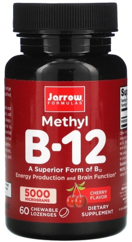 Jarrow Formulas витамин Methyl B12 5000 мкг вишня 60 пастилок