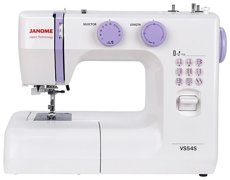 Швейная машина Janome VS 54S белый, фиолетовый