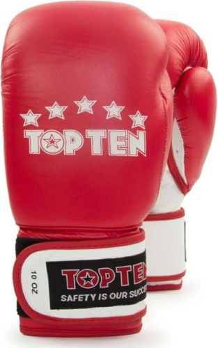 Боксерские перчатки TOP TEN 10 oz красный