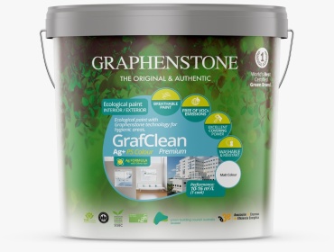 Graphenstone водно-дисперсионная GrafClean Ag+ противомикробная и антибактериальная 15 л, белый цвет