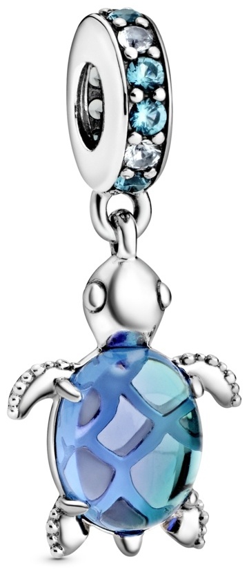 Шарм PANDORA «Синяя морская черепаха» 798939C01 вес 2,79 г серебро, кристалл