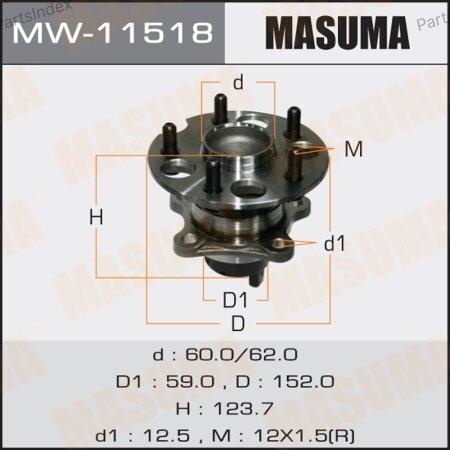 MASUMA Подшипник Ступицы Колеса Со Ступицей (комплект) MW11518