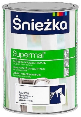 Sniezka эмаль глянцевая Supermal 2.5 кг, тон белый
