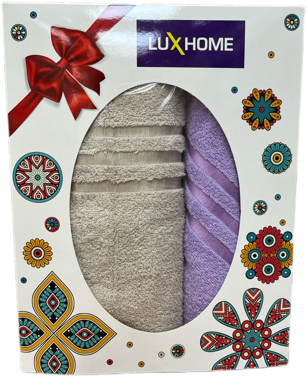 Набор полотенец LUX HOME 140x70 см, хлопок, 2 шт,