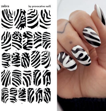 Термопленка Provocative nails Zebra