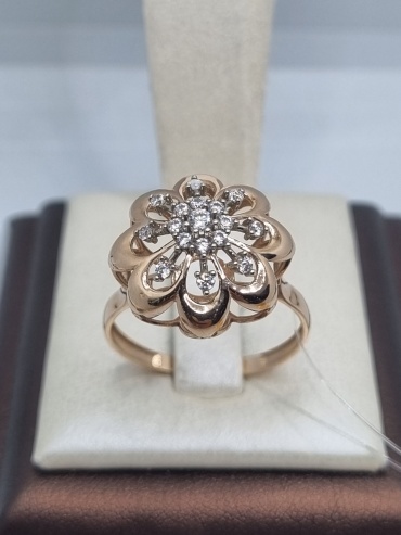 Zhanar Gold ZHA84_196 размер 19.5 вес 2.59 г золото, фианит