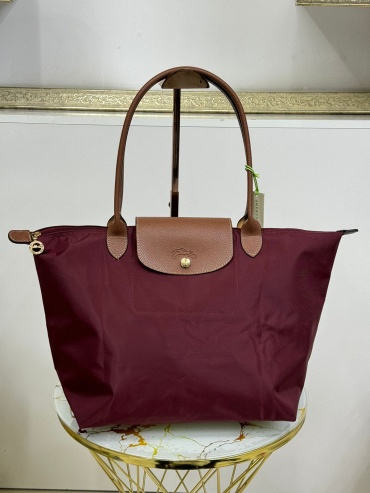 Сумка тоут Longchamp нейлон бордовый