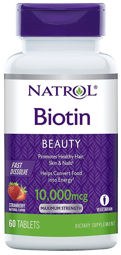 Купить Natrol Biotin 10000 мкг таблетки 60 шт в Алматы – Магазин на ...