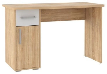 Стол компьютерный Mebelson Лайт-1, 120х60x75 см, белый, коричневый