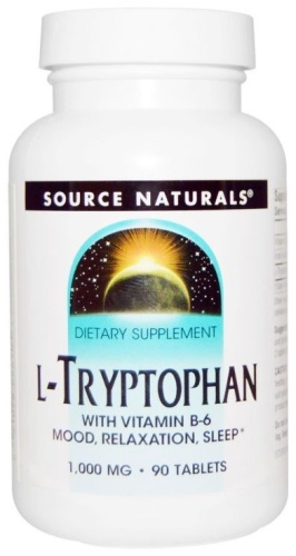Source Naturals L-Tryptophan 1000 мг 90 таблеток