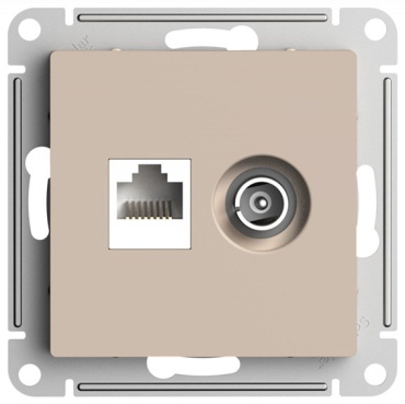 Компьютерная розетка (RJ45) Schneider Electric AtlasDesign, бежевый
