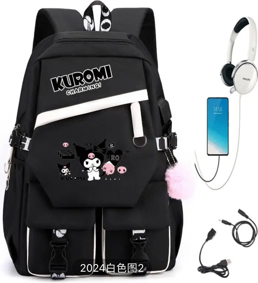 Рюкзак Kuromi текстиль черный
