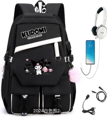 Рюкзак Kuromi текстиль черный