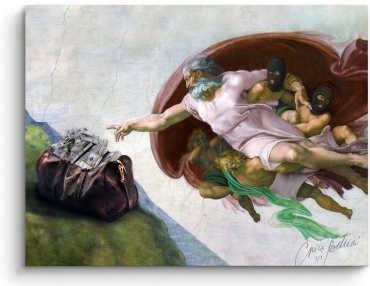 Постер Сотворение Адама 90x120 см