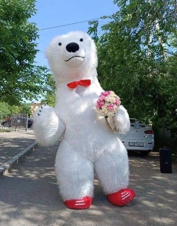Карнавальный костюм Костюм Белый медведь белый