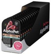 AlphaPet Superpremium кусочки в соусе ягненок, брусника 80 г 15 шт