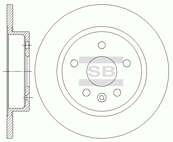 Диски Sangsin Brake задние SD3044-M